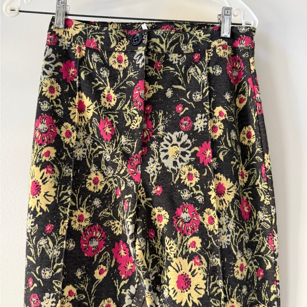 Free People Floral Knit Ponte Skinny Pants 6 - Picture 11 of 12